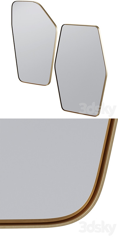 Wall Mirror Shape Brass by Kare Design